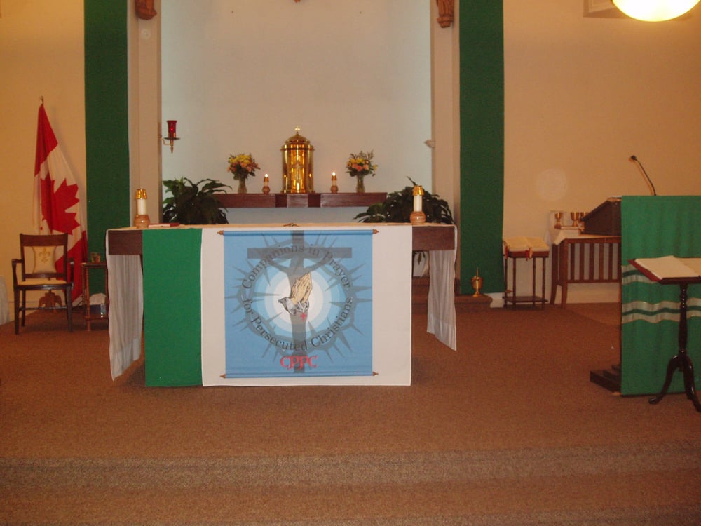 CPPC banner at St. Edward's Parish