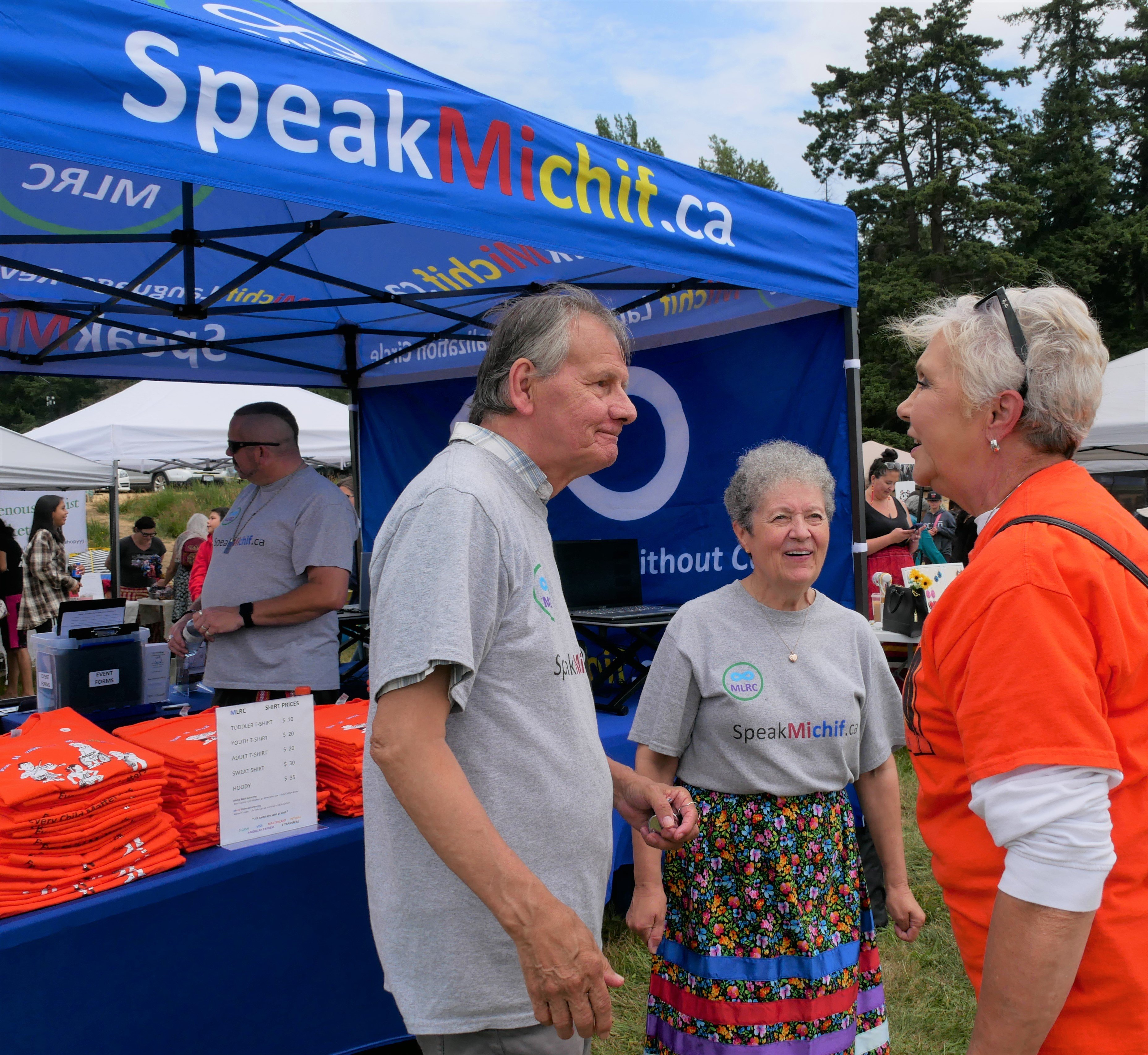 Michif Language Revitalization Circle booth