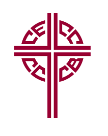 Logo of the Canadian Conference of Catholic Bishops: A red cross encircles by the letters CCCB and CECC