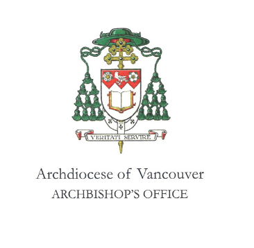Coat of arms of the Archdiocese of Vancouver's Archbishop's Office
