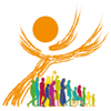 The logo of Synod 2021-2023, showing silhouettes of diverse people journeying together under a representation of the Holy Spirit